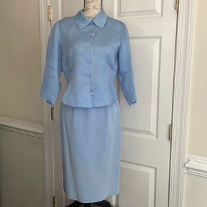 Sylvia Heisel skirt suit 100% silk
